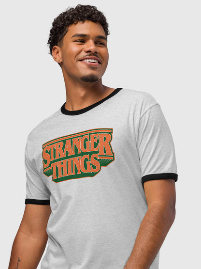 Stranger Things Arched Logo Ringer Tee