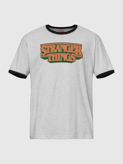 Stranger Things Arched Logo Ringer Tee