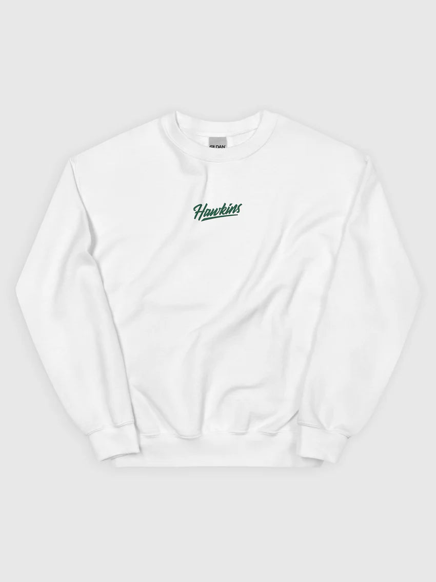 White Hawkins Embroidered Sweatshirt