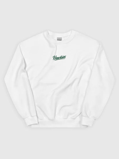 White Hawkins Embroidered Sweatshirt