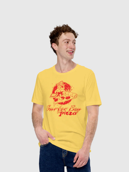 Surfer Boy Pizza Logo Tee
