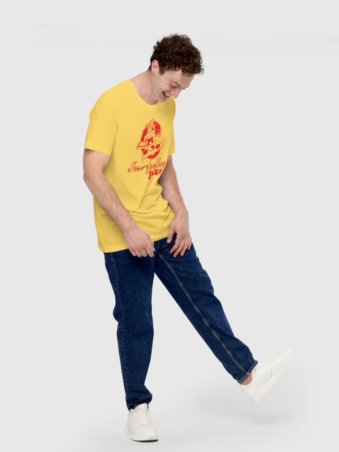 Surfer Boy Pizza Logo Tee